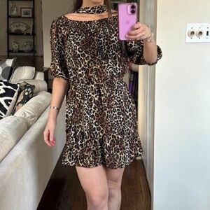 Lilly Pulitzer Brown Leopard Print Mini Dress